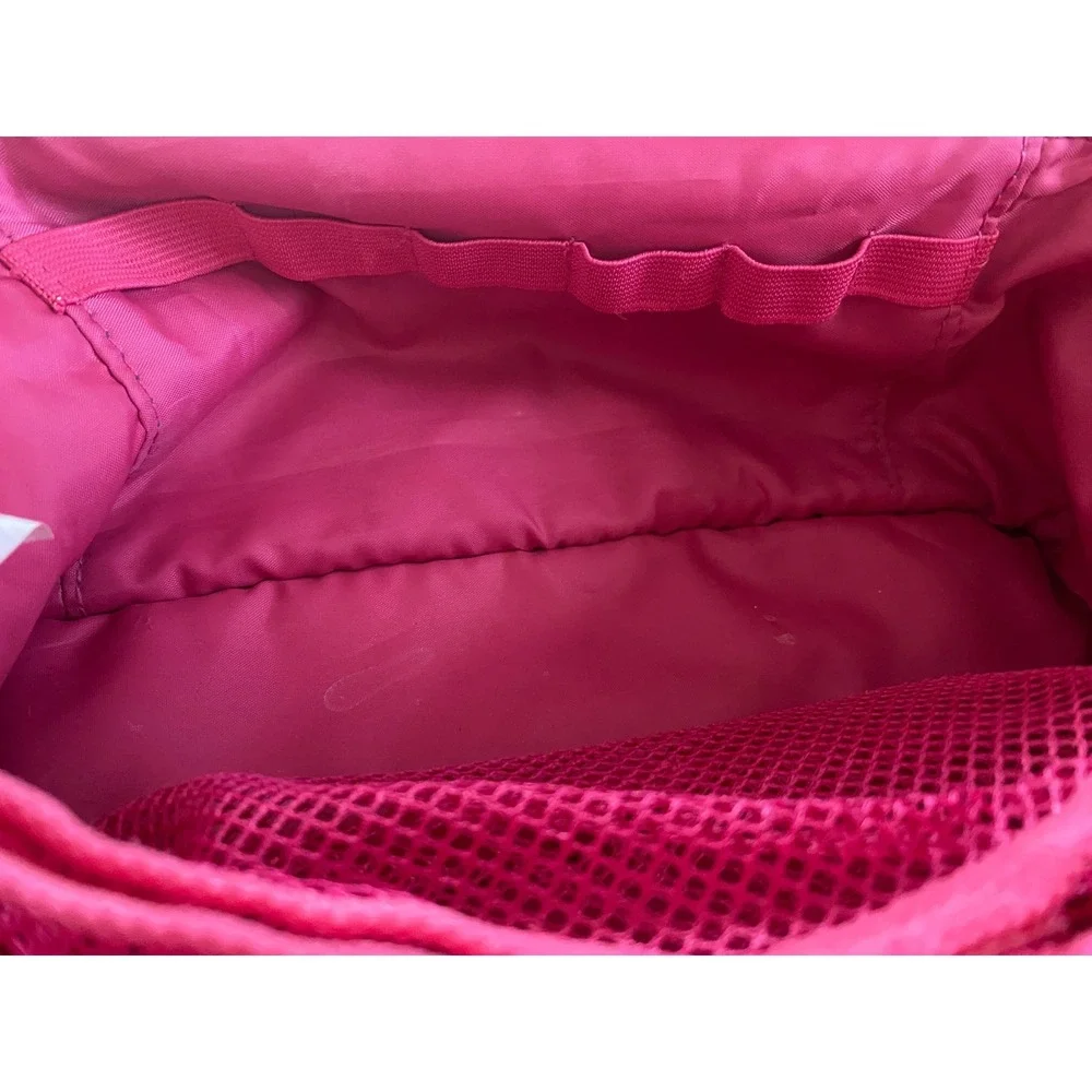 Sephora Quilted Makeup Train Case Coral Blue Travel Cosmetic Organizer Bag